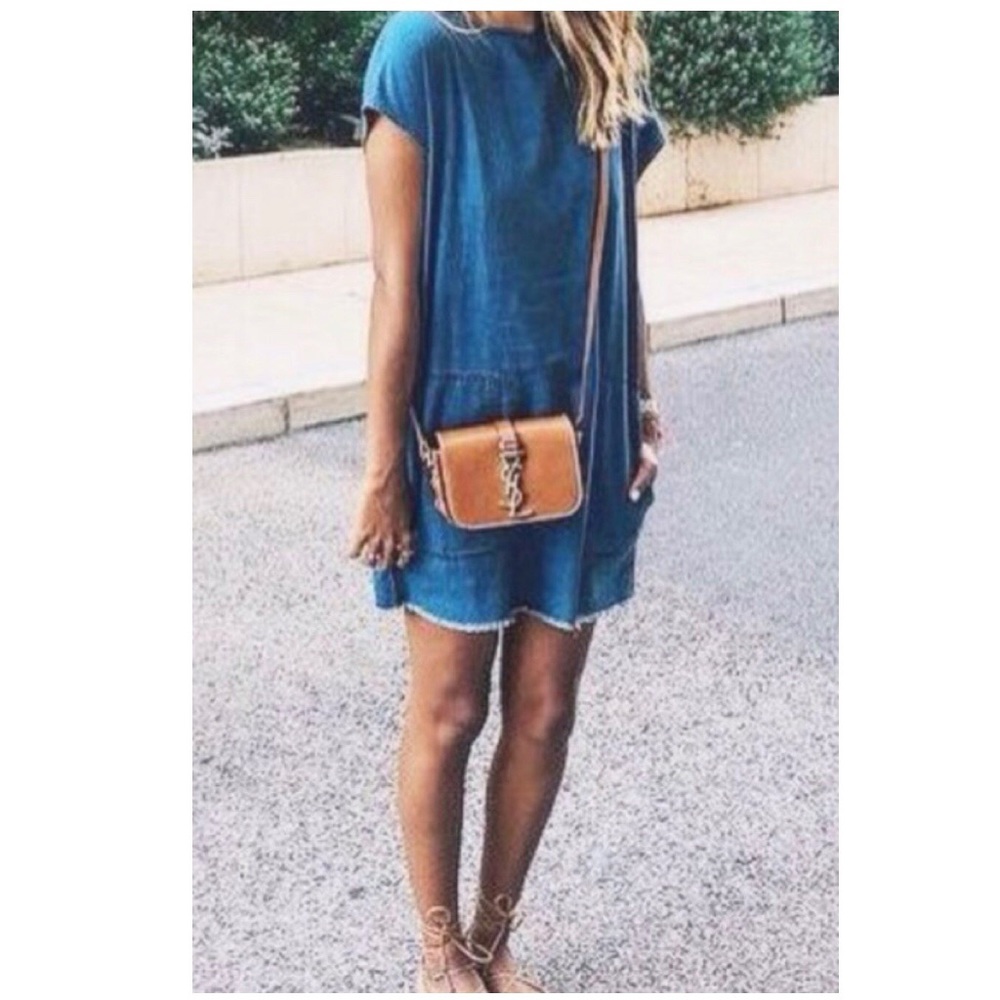 Dark denim dress 👗👖